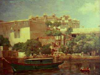 Raja Ravi Varma Udaipur Palace Germany oil painting art